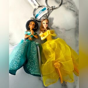 Disney Belle & Jasmine keychains